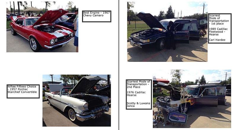 The 6th Annual Halloween Classic Car Show class winners