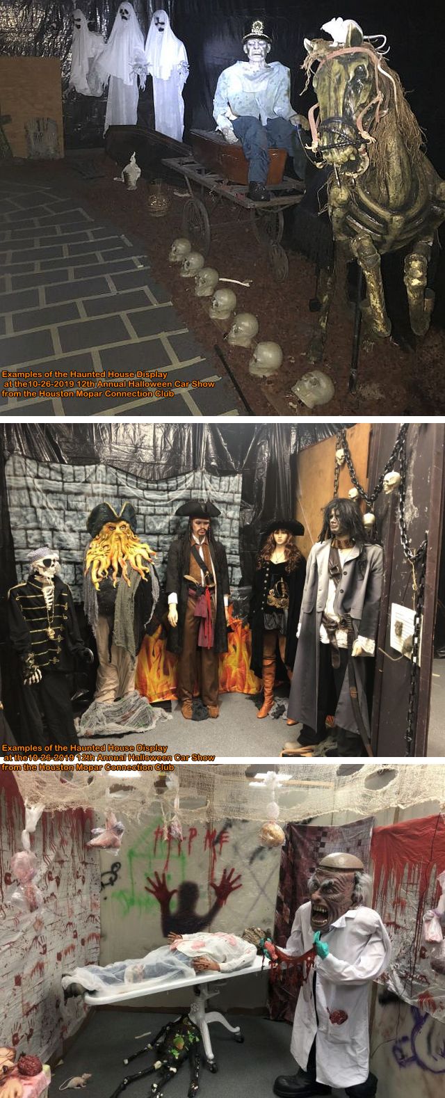 12th Annual Halloween Classic Car Show Haunted House Display
