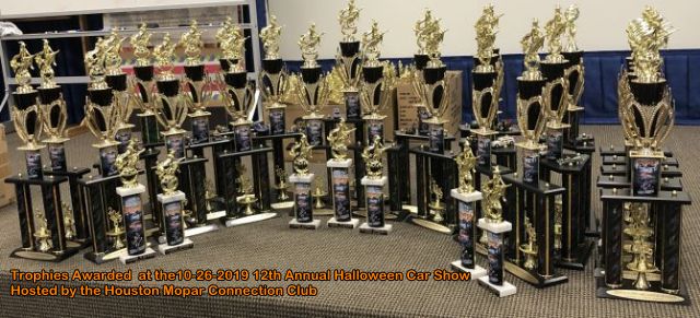 12th Annual Halloween Classic Car Show trophies photo