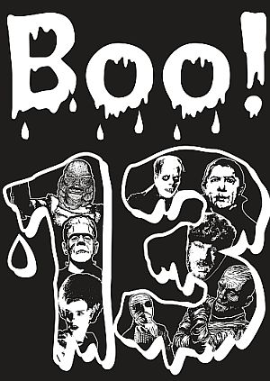 13th Annual Halloween Classic Car Show t-shirt back graphic